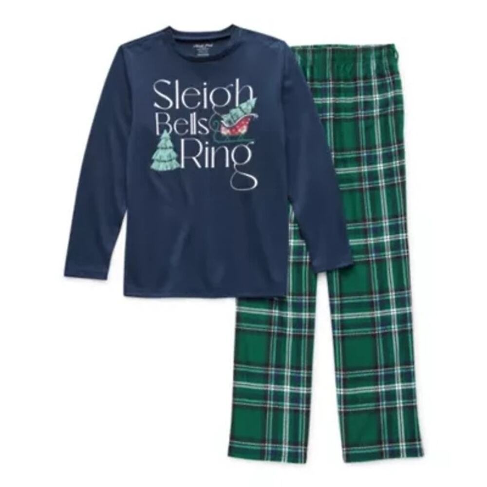 Size L North Pole Trading Co. Sleigh Bells Ring 2PC Matching Family Pajama Set